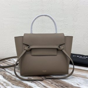 Celine Nano Belt Bag In Taupe Grained Calfskin
