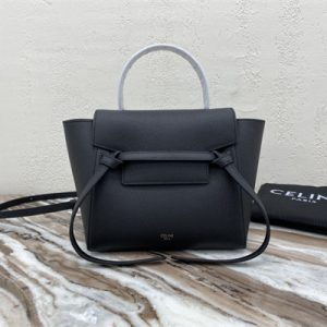 Celine Nano Belt Bag In Black Grained Calfskin
