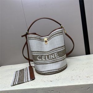 Celine Bucket 16 Bag In Textile With Celine Jacquard Multicolor