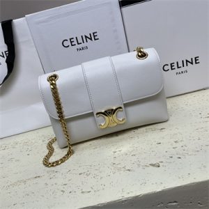 Celine Teen VICTOIRE Bag In Supple Calfskin White
