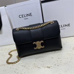 Celine Teen VICTOIRE Bag In Supple Calfskin Black/Gold