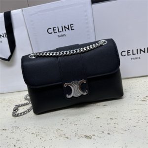 Celine Teen VICTOIRE Bag In Supple Calfskin Black/Silver