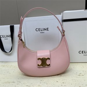 Celine Medium AVA Triomphe Bag In Smooth Calfskin Pink