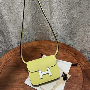 Constance SLIM Wallet With Strap Epsom Leather Silver Tone Metal In Yellow Color HS