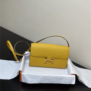 Constance To Go Wallet Epsom Leather Gold Tone Metal In Jaune Amber Color HS