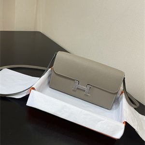 Constance To Go Wallet Epsom Leather Silver Tone Metal In Gris Asphalte Color HS