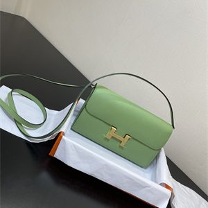 Constance To Go Wallet Epsom Leather Gold Tone Metal In Vert Criquet Color HS