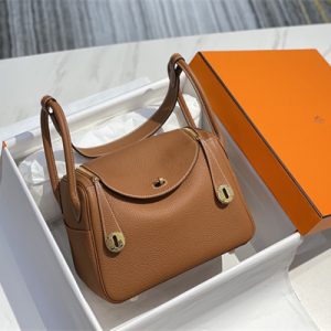 Lindy Bag Calfskin Leather 26/30CM Gold/Silver Tone Metal In Gold Color