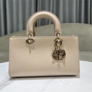 CD Lady D-Sire Small My ABCDior Bag Bull Leather Beige