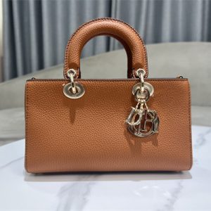 CD Lady D-Sire Small My ABCDior Bag Bull Leather Brown