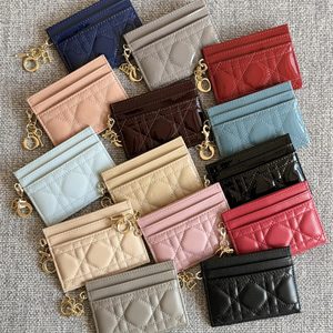 CD Lady Dior Freesia Card Holder Cannage Lambskin /Patent Calfskin