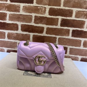 Gucci GG MARMONT Small  Shoulder Bag Pink iridescent 446744