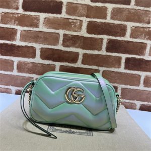 Gucci GG MARMONT Small Shoulder Bag Lt Green iridescent 447632