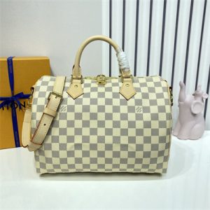 L.V Speedy Bandoulière 30 Damier Azur N41373