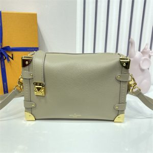 LV Side Trunk MM Grained Calfskin Grey M25072