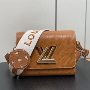 L.V Twist PM Bag With Strap EPI Leather Cognac M24758