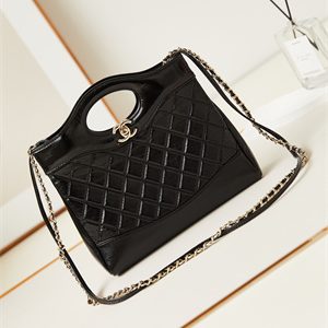 Chanel 31 Mini Shopping Bag Lambskin & Gold-Tone Metal Black AS4133