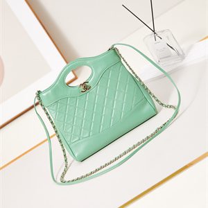 Chanel 31 Mini Shopping Bag  Lambskin & Gold-Tone Metal Green AS4133