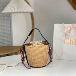 Chloe Small Woody Tote Bag In Nature Fibers 6865