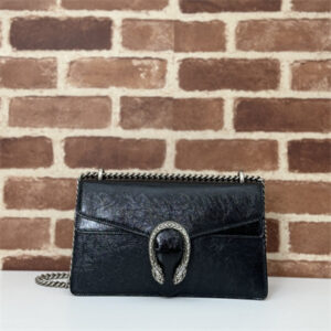 Gu.cci Dionysus Small Shoulder Bag Black Patent Leather 795005