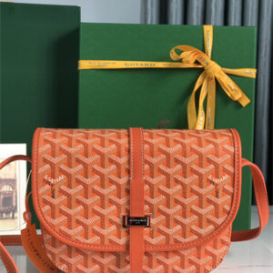 Belvedere PM Bag Goyardine Canvas & Decize Taurillon Leather Orange