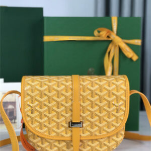 Belvedere PM Bag Goyardine Canvas & Decize Taurillon Leather Yellow