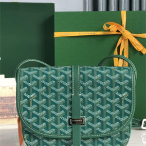 Belvedere PM Bag Goyardine Canvas & Decize Taurillon Leather Green