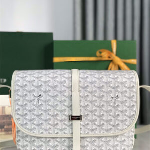 Belvedere MM Bag Goyardine Canvas & Decize Taurillon Leather White
