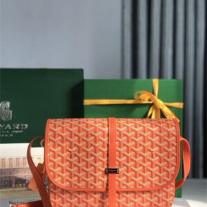 Belvedere MM Bag Goyardine Canvas & Decize Taurillon Leather Orange