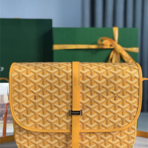 Belvedere MM Bag Goyardine Canvas & Decize Taurillon Leather Yellow