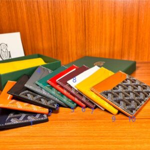 Saint-Sulpice Card Wallet Goyardine Canvas & Vauzelles Leather Ten Colors