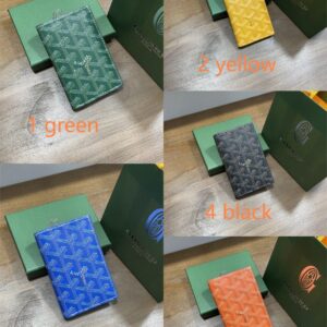 Saint-Pierre Card Wallet Goyardine Canvas & Vauzelles Leather 11 Colors