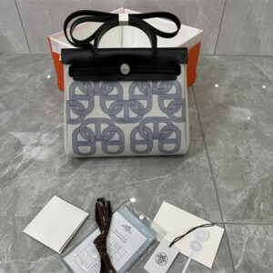 Her.mes Herbag 31 Canvas and Calfskin With Printing