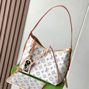 LV CarryAll PM Bag Monogram jacquard fabric Multicolor Beige M24707