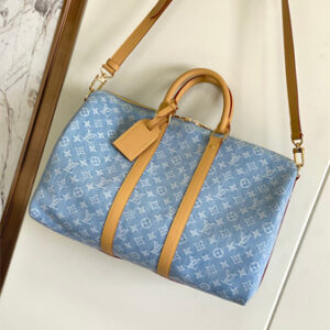 LV Keepall Bandoulière 45 Monogram Denim Sky Blue M25334