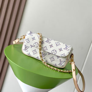 LV Wallet on Chain Ivy Monogram jacquard fabric Multicolor White M83499