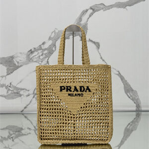 Prada Crochet Tote Bag Natural
