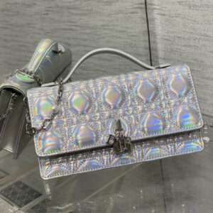 CD Miss Dior MINI Top Handle Bag Cannage Metallic Lambskin