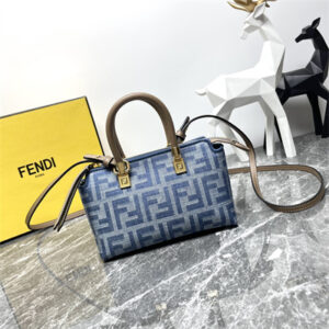 Fen.di By The Way Mini Bag Light Blue FF Denim Fabric