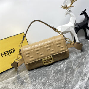 Fen.di BAGUETTE Bag Beige Nappa Leather With FF Motif