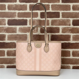 Gu.cci Ophidia Mini Tote Bag GG Supreme Canvas Dusty Pink 765043