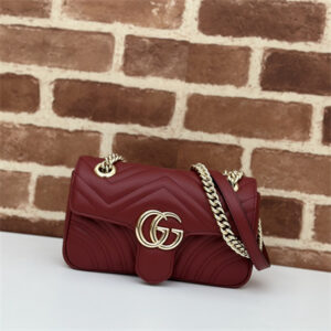 Gu.cci GG Marmont  Small  Shoulder Bag Burgundy 446744