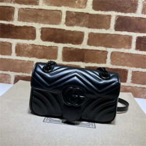 Gu.cci GG Marmont  Small  Shoulder Bag Black  446744