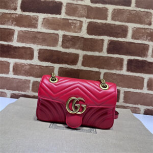 Gu.cci GG Marmont  Small  Shoulder Bag Red 446744
