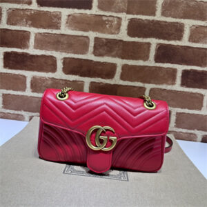 Gu.cci GG Marmont Medium Shoulder Bag Red 443497