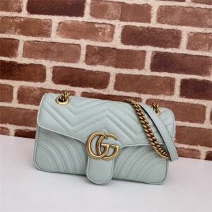 Gu.cci GG Marmont Medium Shoulder Bag Lt Green 443497