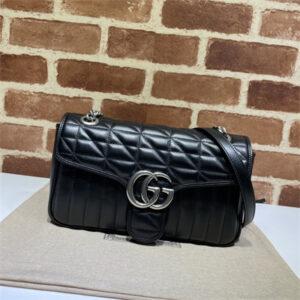 Gu.cci GG Marmont Medium Shoulder Bag Black 443497