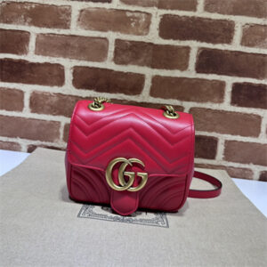 Gu.cci GG Marmont Mini Shoulder Bag Red 739682