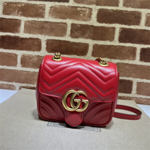 Gu.cci GG Marmont Mini Shoulder Bag Red 739682