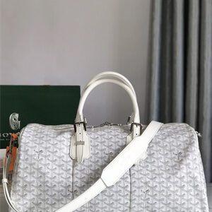 Goyard Boston 45 Bag In Goyardine Canvas & Cervon Calfskin